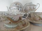 Vintage Japanese Hand-Painted Dragon Tea Set