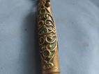 Vintage Prayer Scroll Pendant with King George V Ceylon 50 Cent Coin