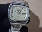 Vintage Seiko 5 Automatic TV Screen Silver Dial Watch