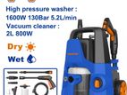 Wadfow 2-in-1 Pressure Washer & Vacuum Cleaner Herman PT 0436