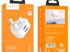 Wall charger “C90B Grandiose” dual port UK set with cable