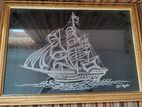 Wall Picture Framed Hanging Ship Art