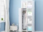 Wardrobe 8 Cube Doors & Shoe Rack - DIY (Colour- White)