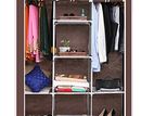 Wardrobe Cloth Cupboard - 3 Roll over Doors Storage