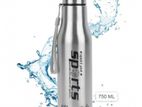 WATER BOTTLE SPORTS 750ML SILVER STAINLESS STEEL