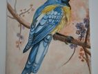 Watercolor Wall Painting Bird