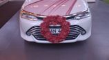Wedding car rent Toyota axio hybrid