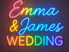 Wedding LED Neon Backdrops – Book Now