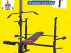 Weight Bench with Latpull Down Tower & Preacher Curl Pad