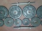 Weight Plate and Dumbbell Bar