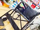 Wheel Chair Powder Coated Black Edition With Safety Belt