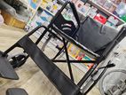 Wheel Chair Powder Coated Black Edition With Safety Belt