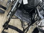 Wheel Chair Powder Coated Black with Safety Belt