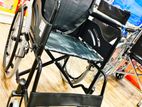 Wheelchair Powder Coated Black with Safty Belt