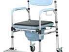 Wheeled Double-Sided Commode with Armrest – Foldable & Durable!