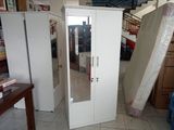 White 2 door melamine cupboard 6 by 3