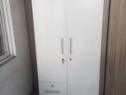 white 2 door melamine cupboard (K-50)