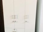 White 3D Cloth Hanging Melamine Wardrobes