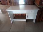 white 4 by 2 office table (Q-2)