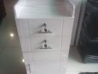 white bed side cupboard (H-22)