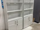 White book rack with cupboard (005)