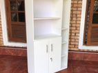 White Book Rack with Cupboard (071)