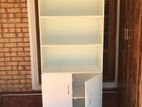 White Book rack with cupboard