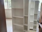 White Book Rack with Side