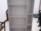 White Bookshelf with Drawers