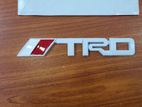 White Color TRD Badge for Vehicles