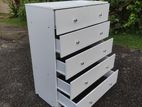 White Colour Chest Of Drawer Cupboard