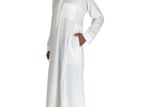 White Colour Saudi Arab Plain Men Thobe Traditional Clothing