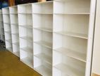 white file rack/ book rack