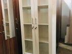 White Melamine Office Cupboard Glass Door