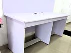 White Office Computer Table with Front Board