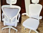 White Penguin Arm Adjustable Office Chairs