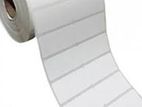 White Plain Barcode Sticker Label Roll, Size: 50mm * 35mm