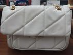White Quilted Sling Bag - Hand