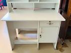 White Rack Writing Table with Cupboard 4by2