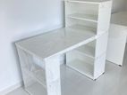 White side rack study table
