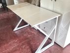 White Steel K Shape Table (101)