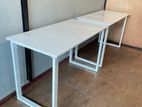 White steel leg table (099)