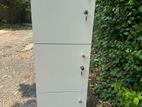 White Storage Melamine Locker 3 Door