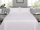 White Striped King Size Bed Sheets