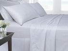 White Striped King Size Bed Sheets