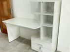 White study table with cupboard