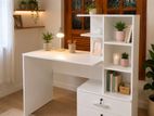 White study table with side cupboard (051)