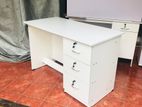 White Table with Drawers