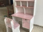 White with Pink Kids Study Table
