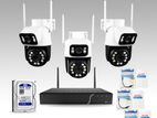 Wi Fi Cctv 6 Mp Dual Lens 3 Camera Package with Hard, Nvr, Power Supply